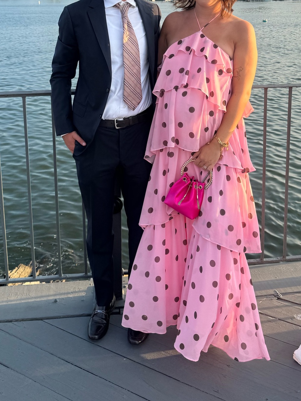 Petal & Pup Chastity Halterneck Tiered Maxi Dress - Picture 2 of 5
